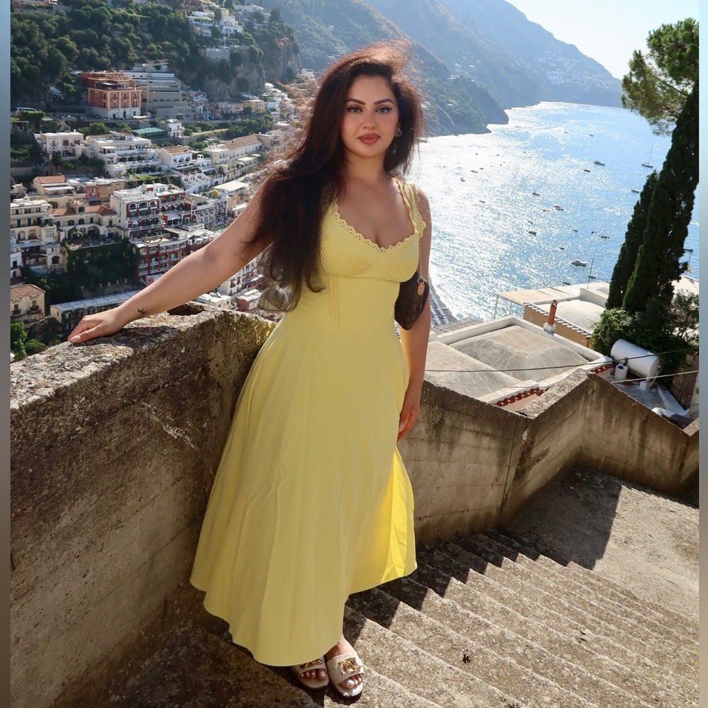 Elegant Yellow Summer Dress